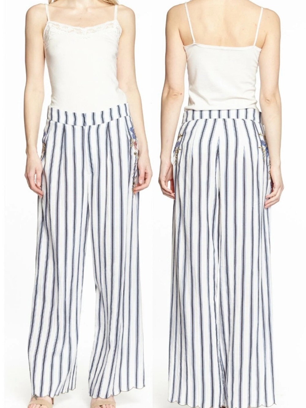 Arrata Silent Journey Pants. 100% cotton Preppy Coastal Beachy Festival Hippie